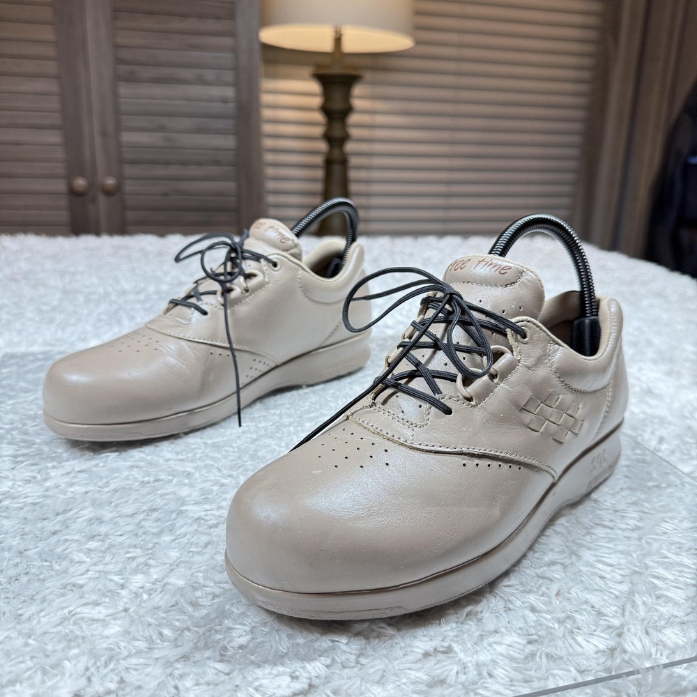 SAS Free Time Shoes Womens Size 7.5 N Narrow Leather Comfort Walking Made USA